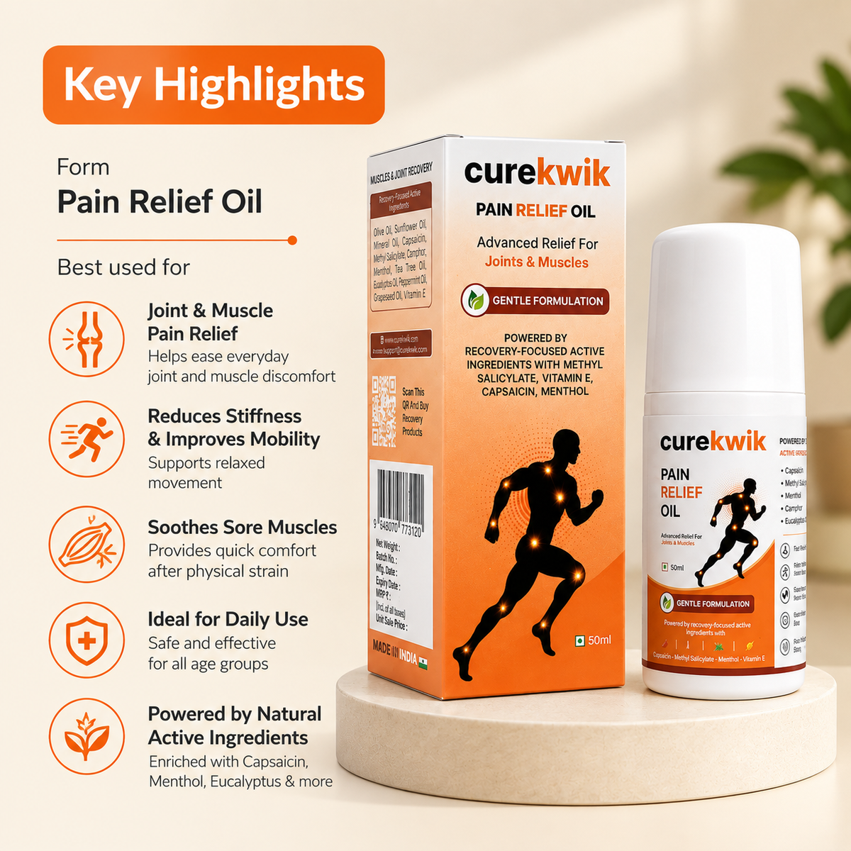 Pain Relief Oil (50ml)